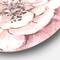Designart - Indigold Shabby Peonies Pink - Shabby Chic Metal Circle Wall Art